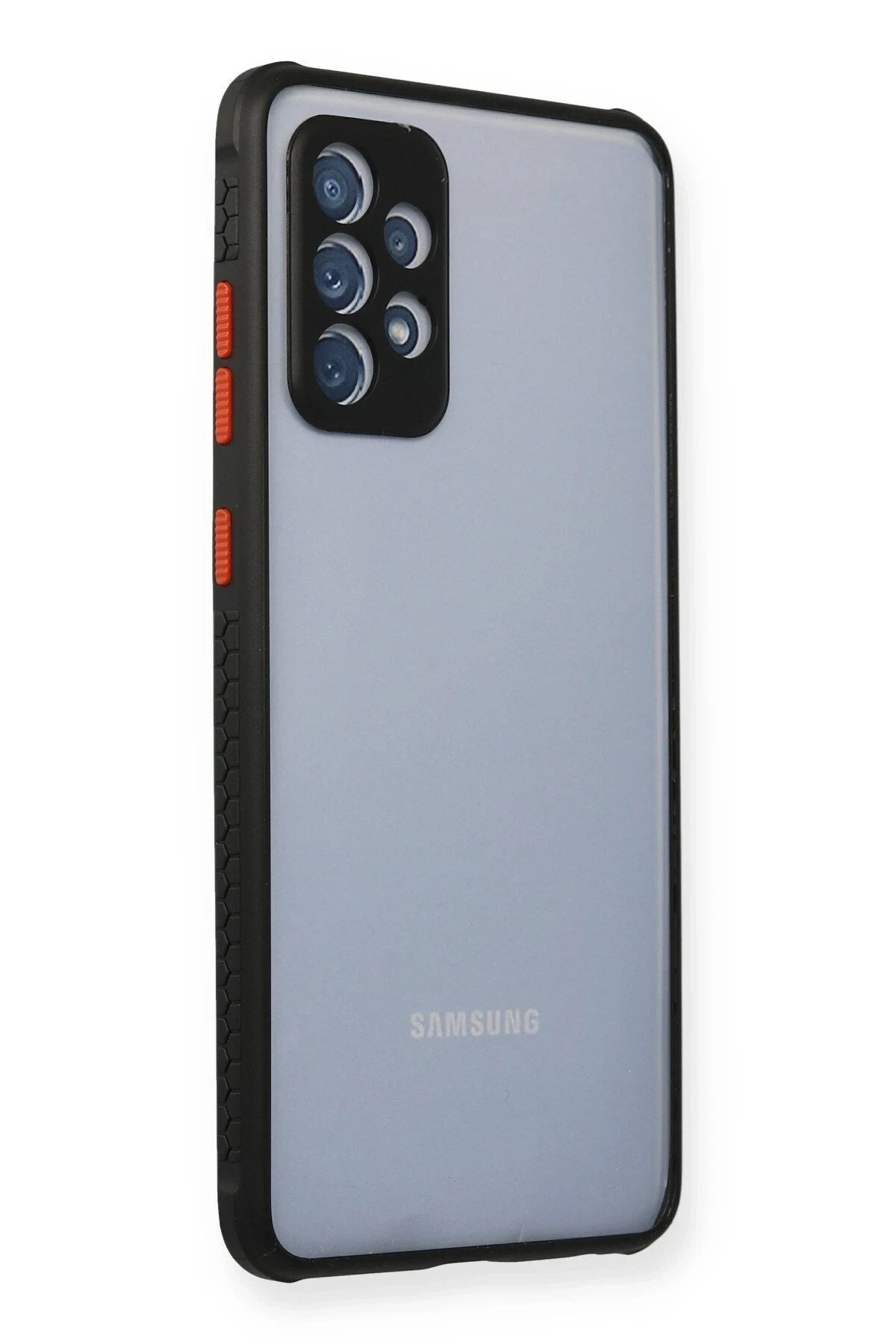 Mey İthalat® Samsung Galaxy A72 Kılıf Miami Şeffaf Silikon - Siyah