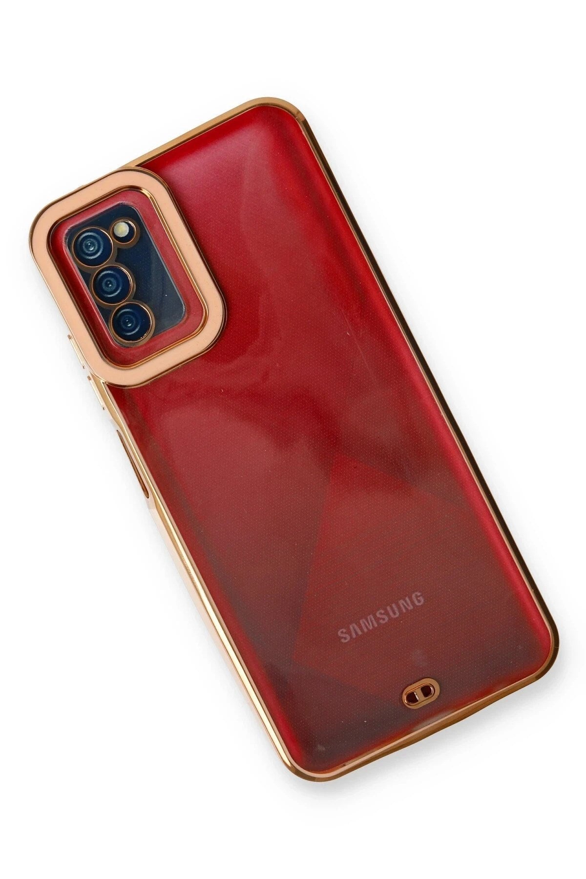 Mey İthalat® Samsung Galaxy A03S Kılıf Liva Lens Silikon - Rose