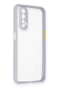 Mey İthalat® Realme 7 Kılıf Miami Şeffaf Silikon - Lila