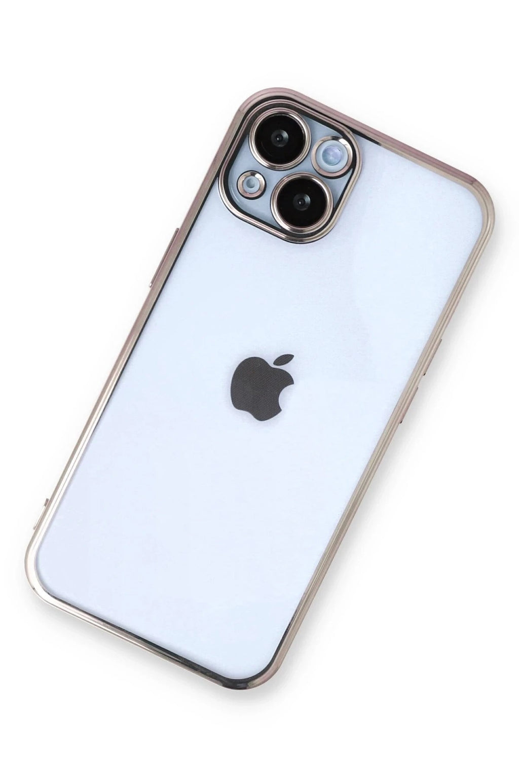 Mey İthalat® iPhone 14 Plus Kılıf Lensli Silikon - Gold