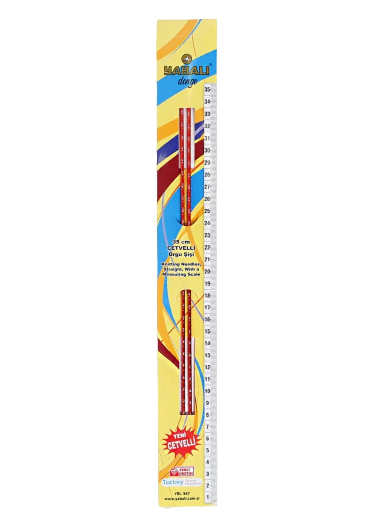 Örgü Şiş Cetvelli 6 Numara 35 Cm