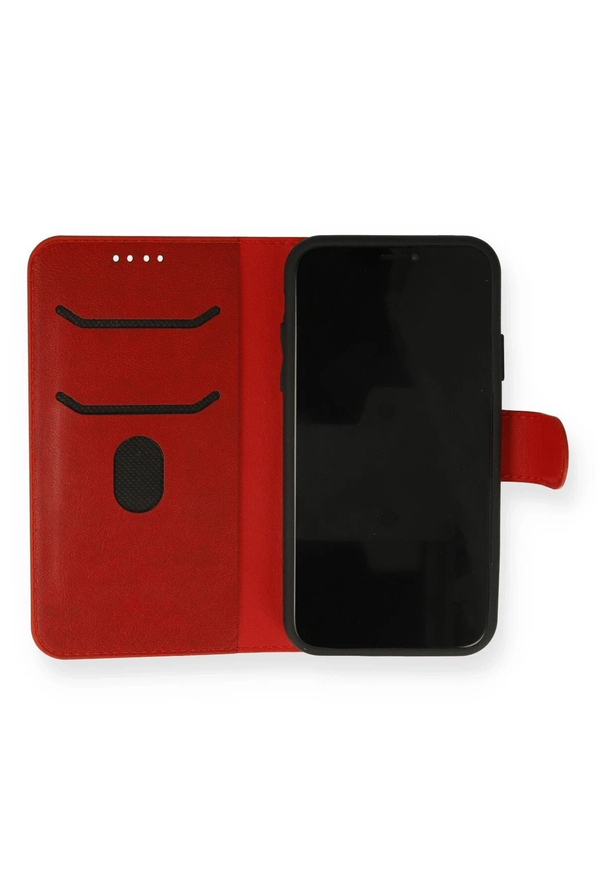 Mey İthalat® iPhone 13 Mini Kılıf Trend S Plus Kapaklı Kılıf - Kırmızı