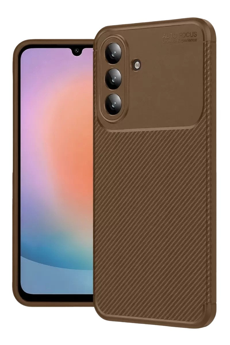 Mey İthalat® Samsung Galaxy S26 Auto Focus Karbon Kapak - Kahverengi