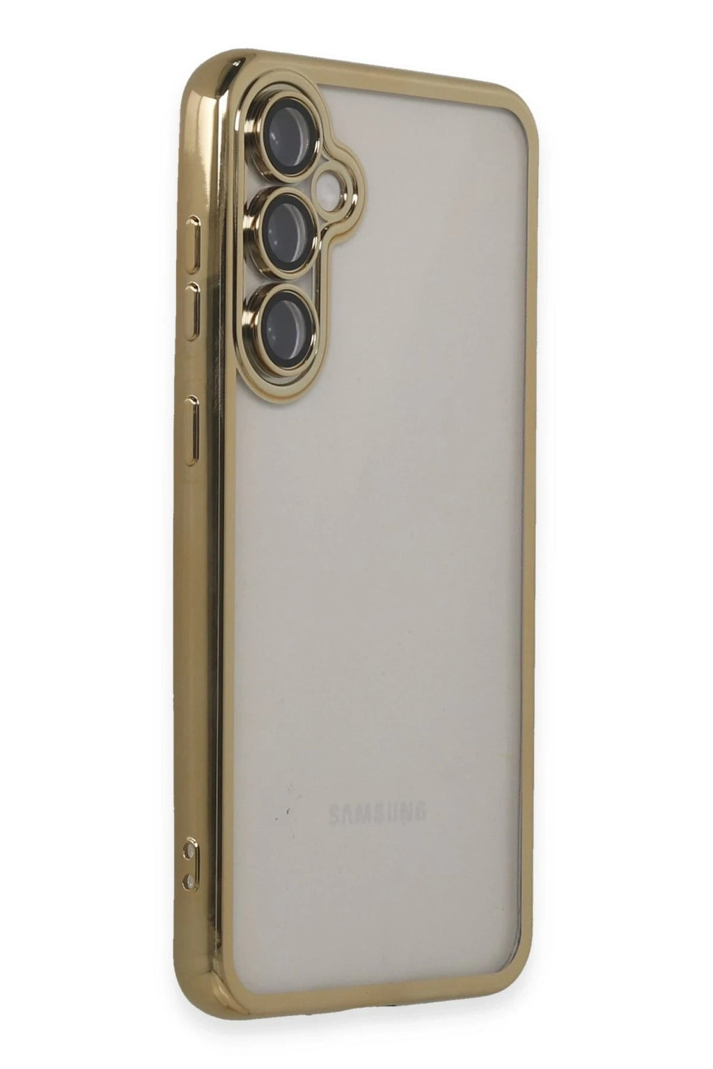 Mey İthalat® Samsung Galaxy S23 FE Kılıf Lensli Silikon - Gold