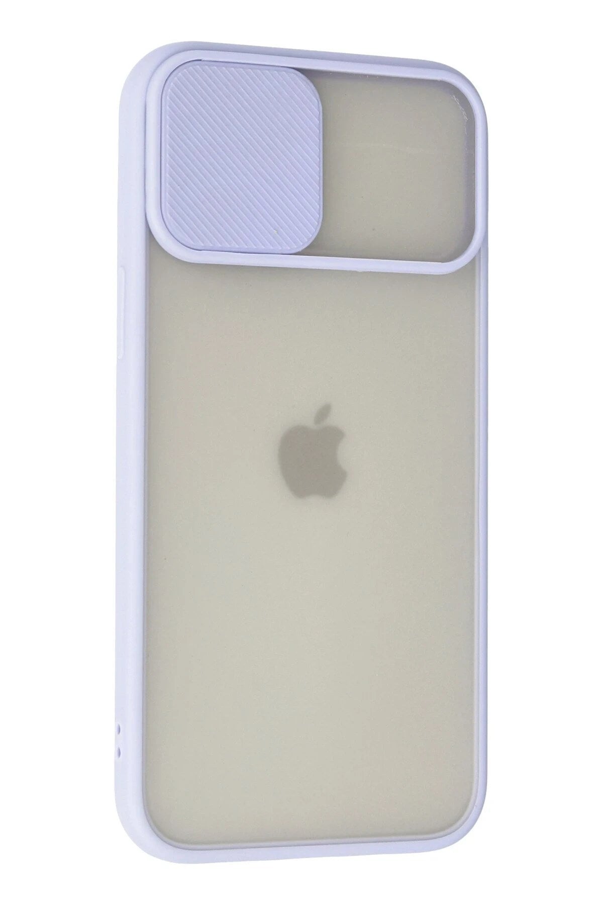 Mey İthalat® iPhone 12 Pro Max Kılıf Palm Buzlu Kamera Sürgülü Silikon - Lila