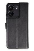 Mey İthalat® Redmi 13C Kılıf Trend S Plus Kapaklı Kılıf - Siyah