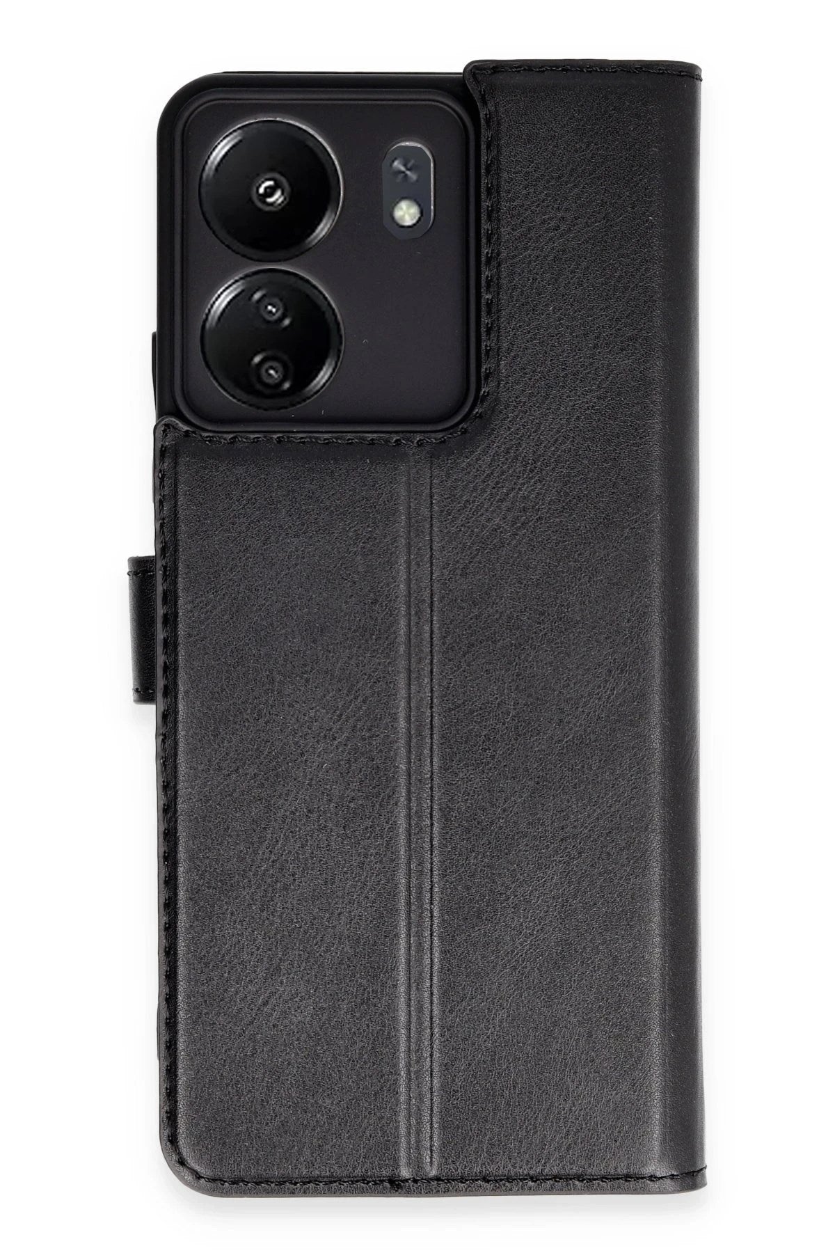 Mey İthalat® Redmi 13C Kılıf Trend S Plus Kapaklı Kılıf - Siyah