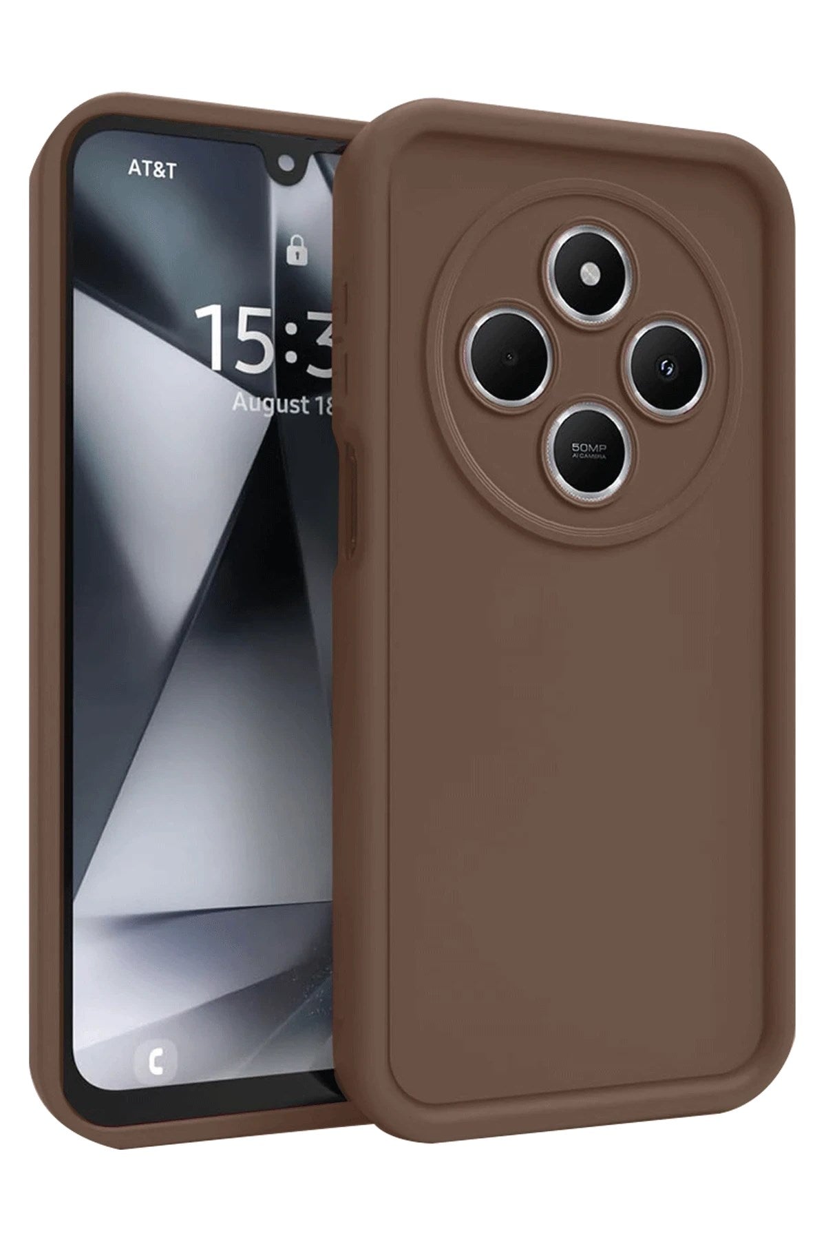 Mey İthalat® Redmi 14C Kılıf Viera Silikon - Kahverengi