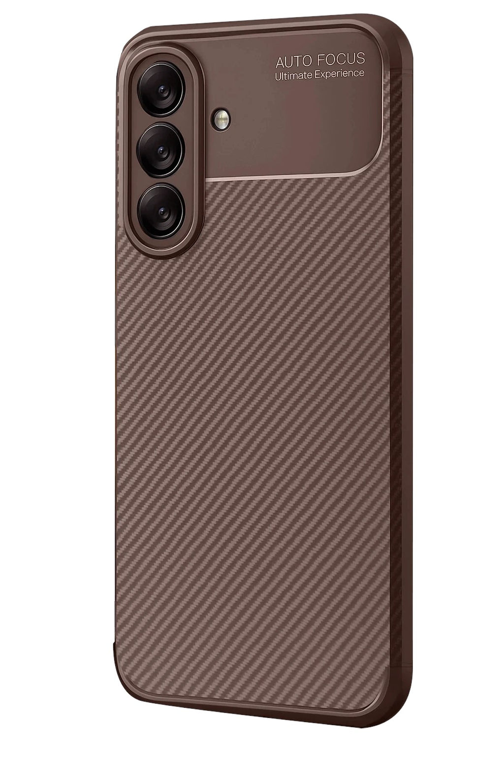 Mey İthalat® Samsung Galaxy A56 Kılıf Auto Focus Karbon Kapak - Kahverengi