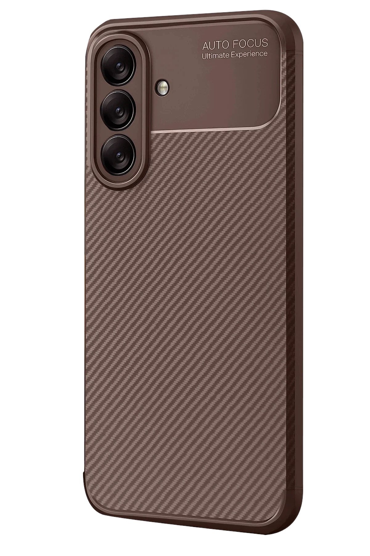 Mey İthalat® Samsung Galaxy A56 Kılıf Auto Focus Karbon Kapak - Kahverengi