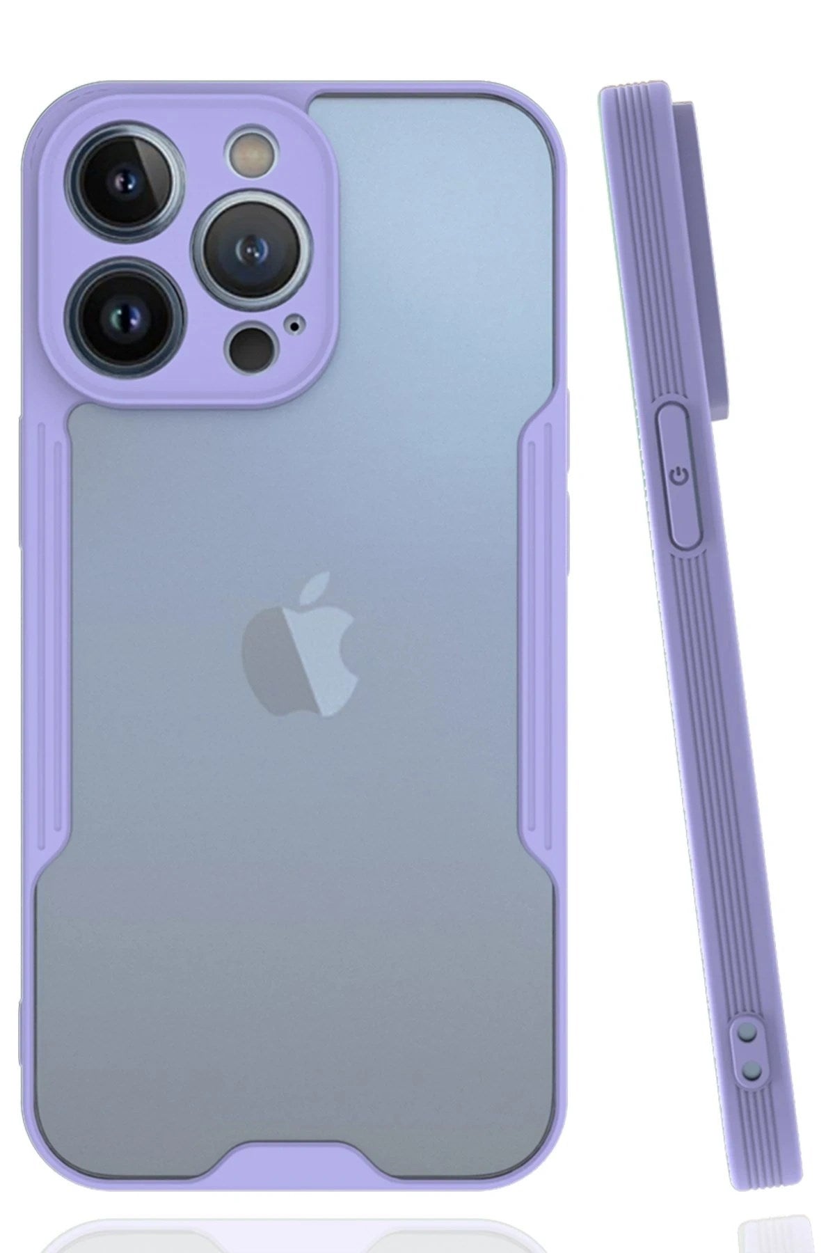 Mey İthalat® iPhone 14 Pro Kılıf Platin Silikon - Lila