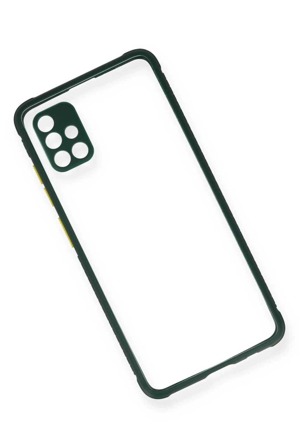 Mey İthalat® Samsung Galaxy A71 Kılıf Miami Şeffaf Silikon - Koyu Yeşil