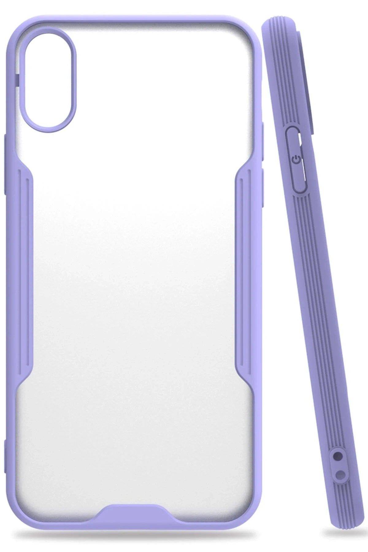 Mey İthalat® iPhone X Kılıf Platin Silikon - Lila