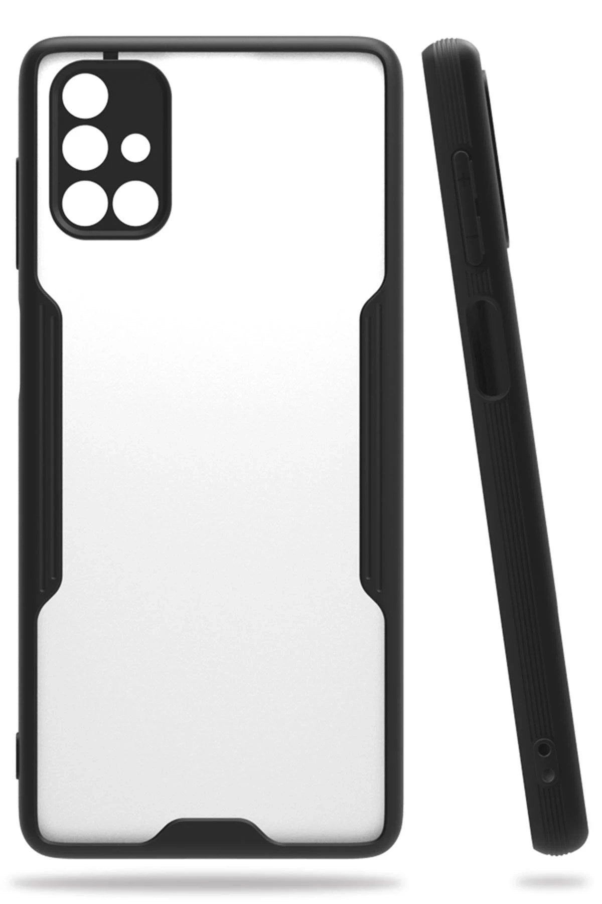 Mey İthalat® Samsung Galaxy M51 Kılıf Platin Silikon - Siyah