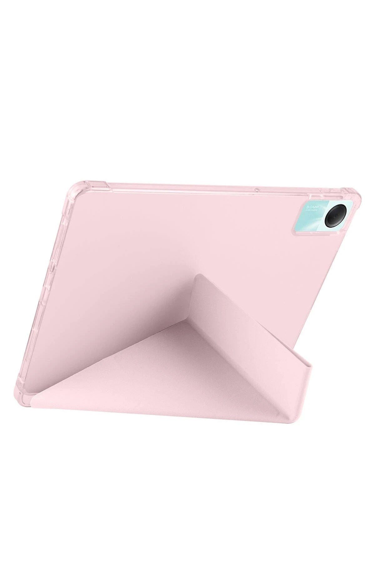 Mey İthalat® Redmi Pad SE 4G Kılıf Kalemlikli Mars Tablet Kılıfı - Rose Gold