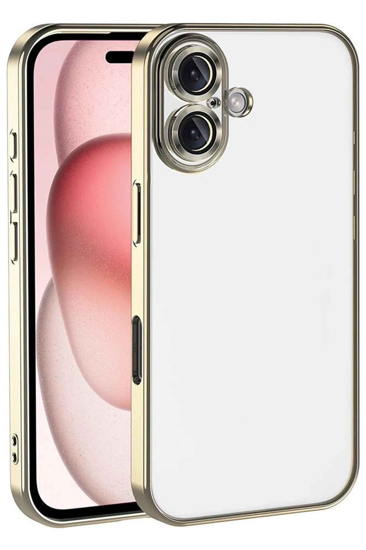 Mey İthalat® iPhone 17 Lensli Silikon - Gold
