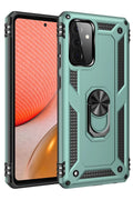 Mey İthalat® Samsung Galaxy A72 Kılıf Sofya Yüzüklü Silikon Kapak - Yeşil