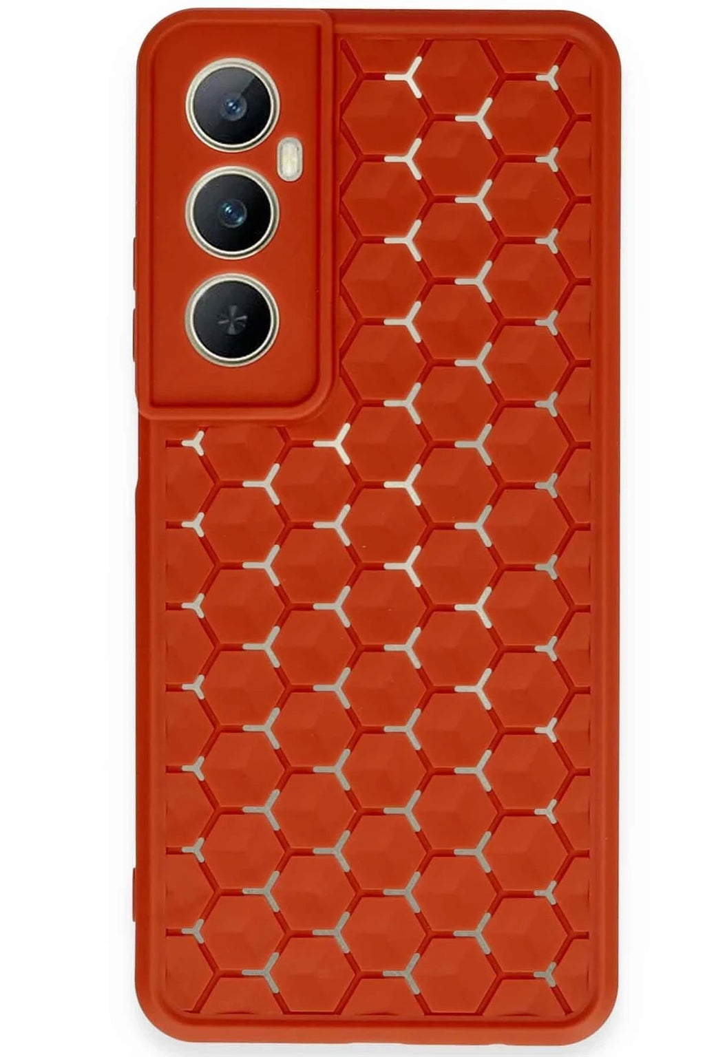Mey İthalat® Realme C65 Kılıf Petek Silikon Kapak - Kırmızı