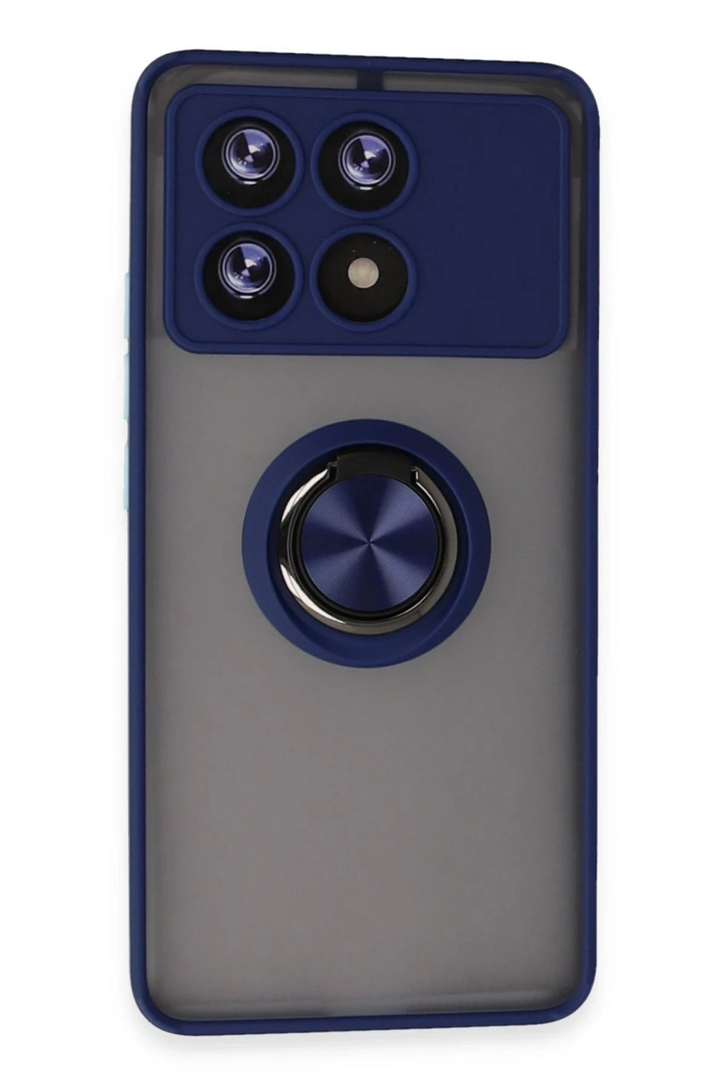 Mey İthalat® Poco X6 Pro Kılıf Montreal Yüzüklü Silikon Kapak - Lacivert