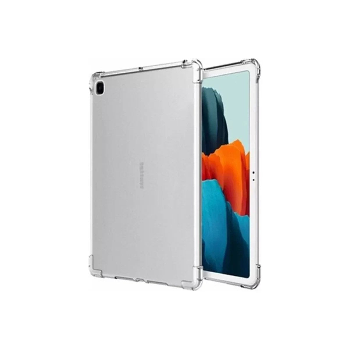 Mey İthalat® Samsung Galaxy P610 Tab S6 Lite 10.4 Kılıf Anti Shock Tablet Silikon - Şeffaf