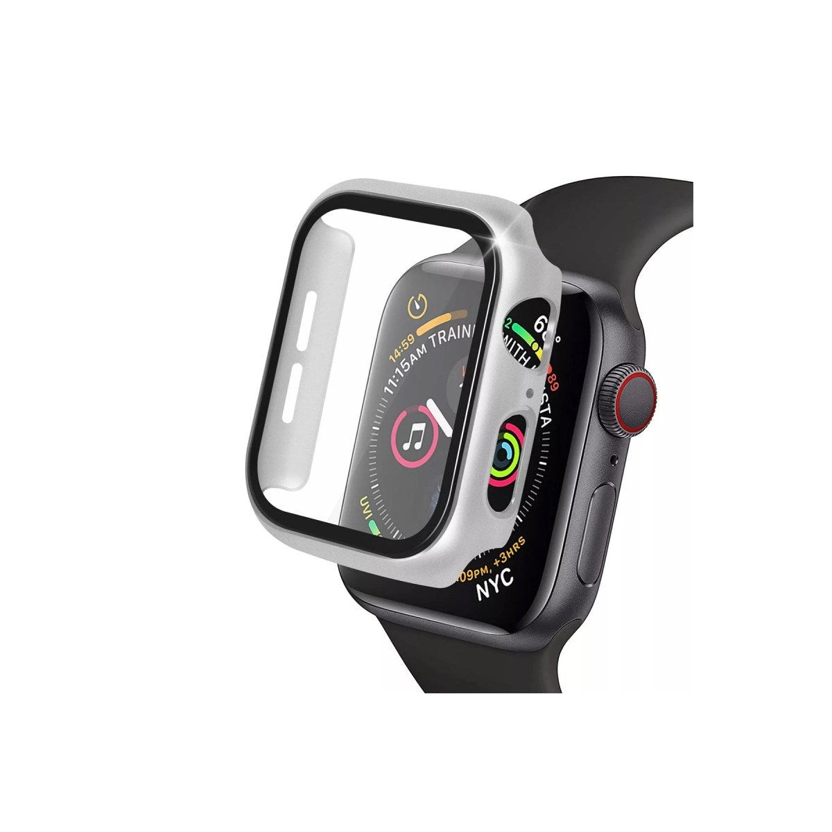 Mey İthalat® Watch 41mm Camlı Kasa Ekran Koruyucu - Gümüş