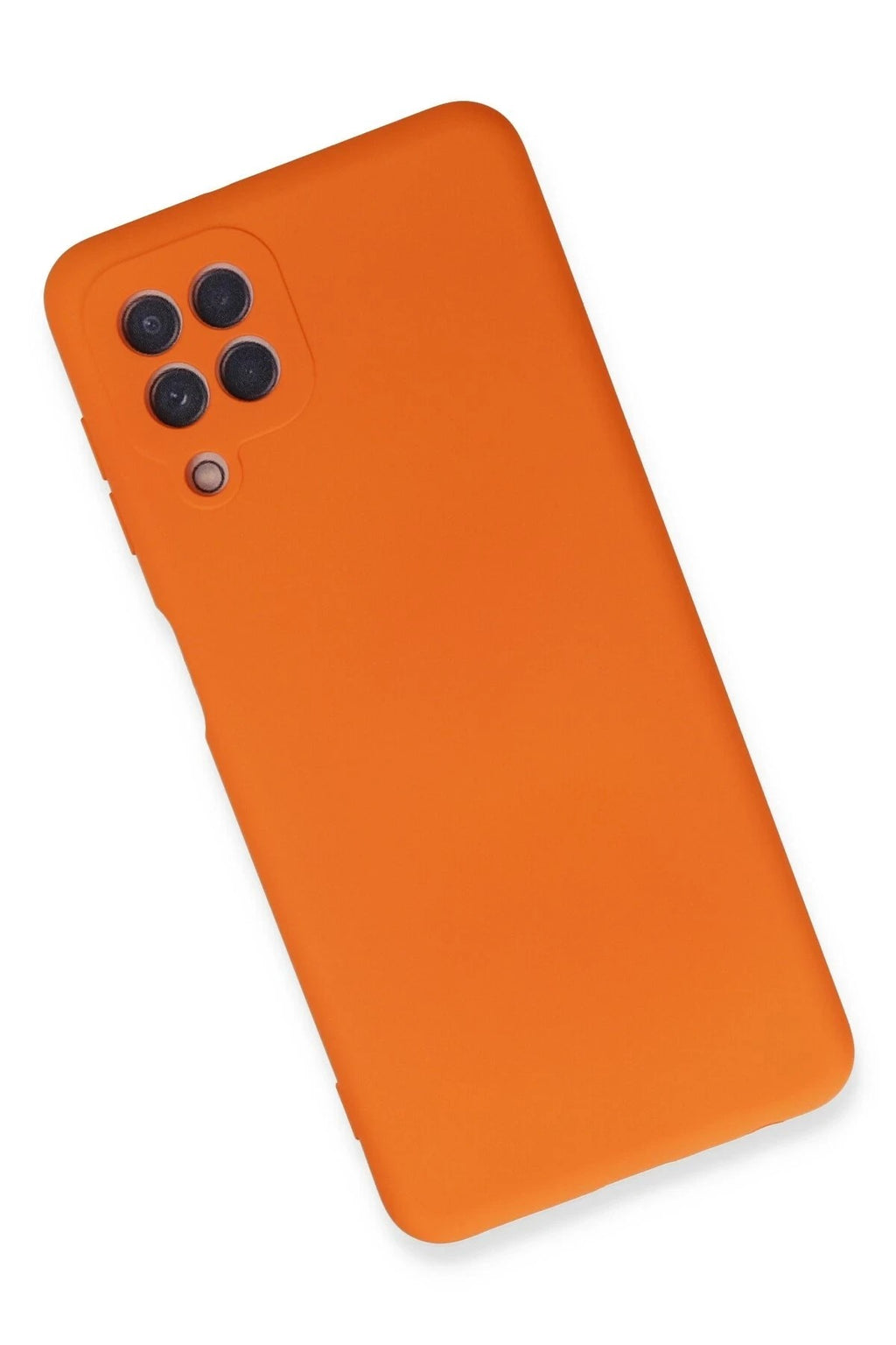 Mey İthalat® Samsung Galaxy A22 Kılıf Nano içi Kadife Silikon - Turuncu