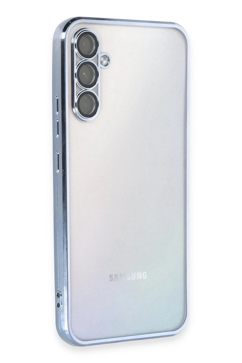 Mey İthalat® Samsung Galaxy A34 5G Kılıf Lensli Silikon - Açık Mavi