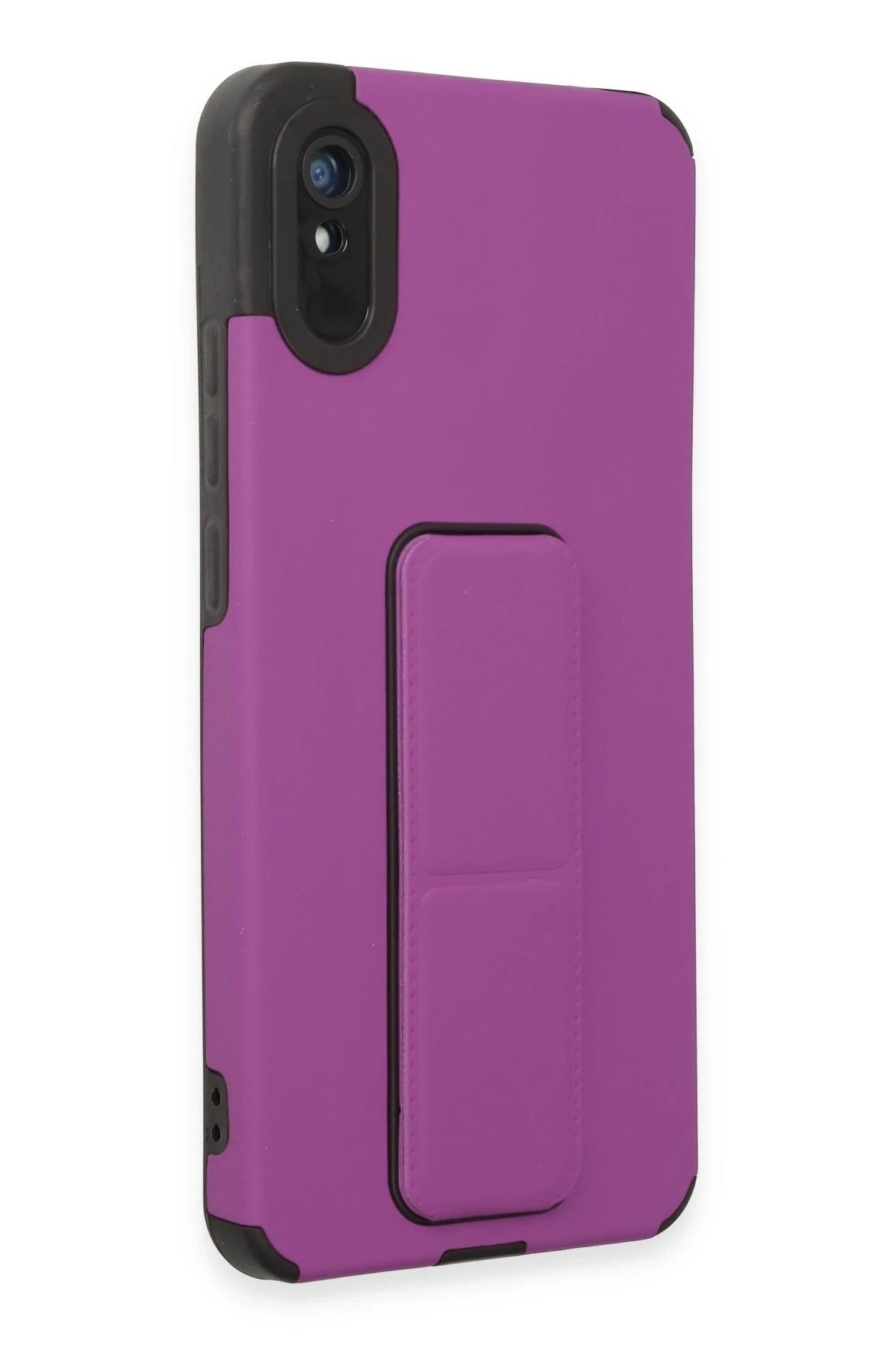 Mey İthalat® Redmi 9A Kılıf Mega Standlı Silikon - Mor