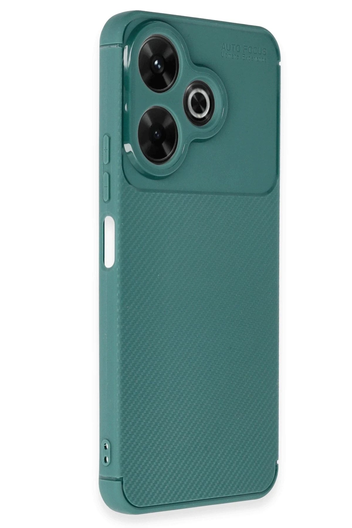 Mey İthalat® Redmi 13 4G Kılıf Auto Focus Karbon Kapak - Koyu Yeşil