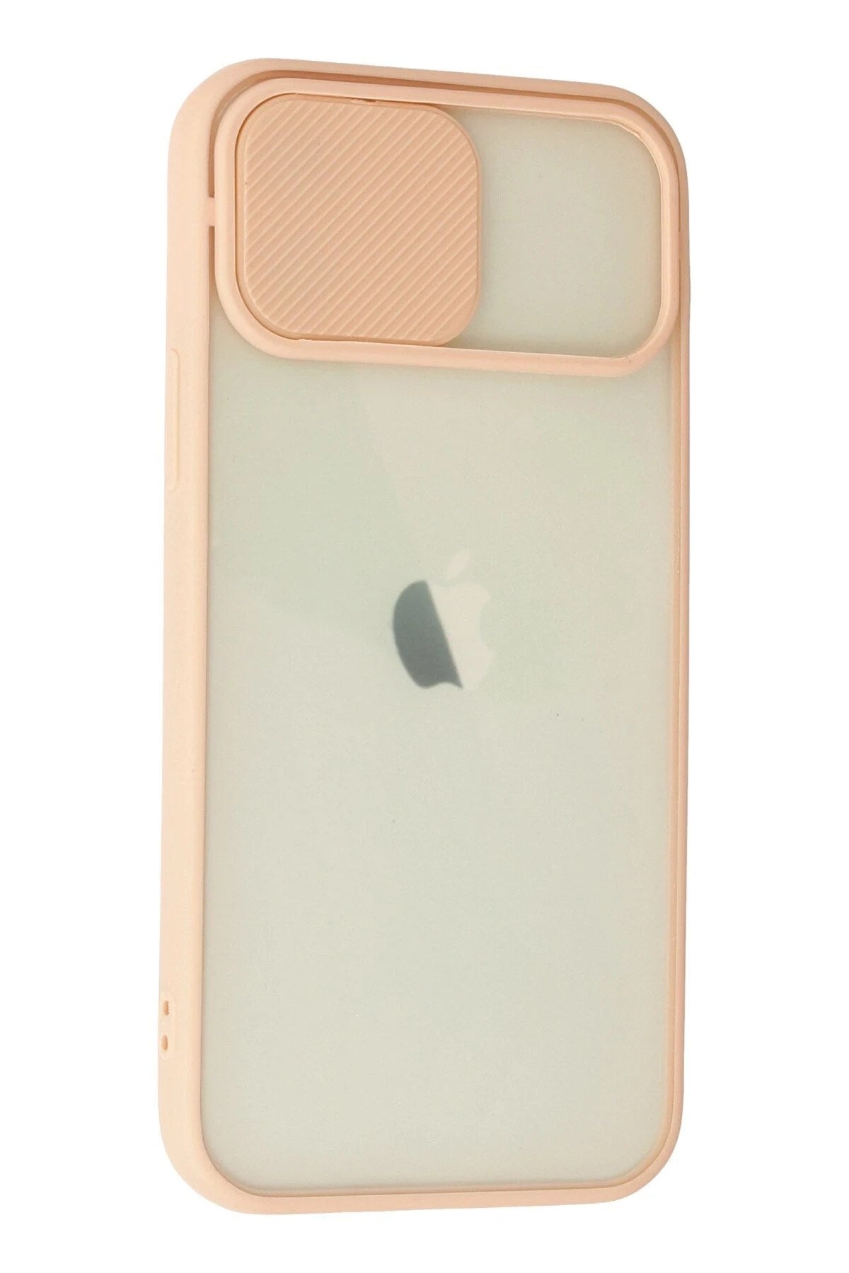 Mey İthalat® iPhone 12 Kılıf Palm Buzlu Kamera Sürgülü Silikon - Pembe
