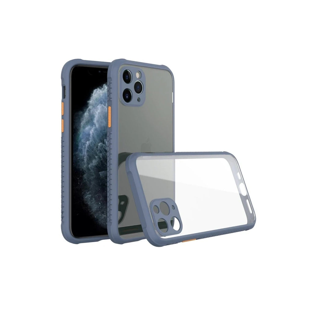 Mey İthalat® iPhone 11 Pro Max Kılıf Miami Şeffaf Silikon - Gri