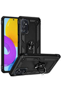 Mey İthalat® Samsung Galaxy M52 5G Kılıf Sofya Yüzüklü Silikon Kapak - Siyah