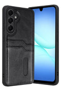 Mey İthalat® Samsung Galaxy A57 5G Sara Kartvizitli Deri Kılıf - Siyah