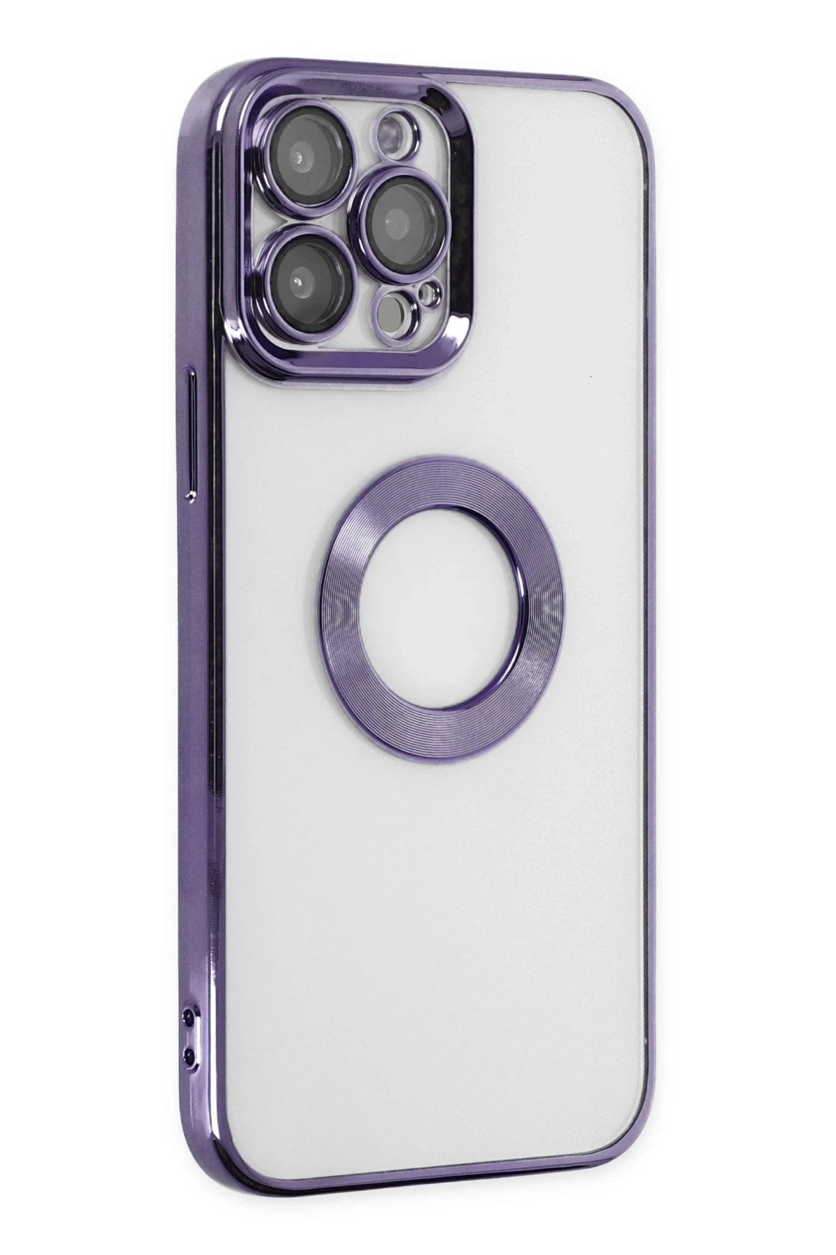 Mey İthalat® iPhone 14 Pro Kılıf Slot Silikon - Mor