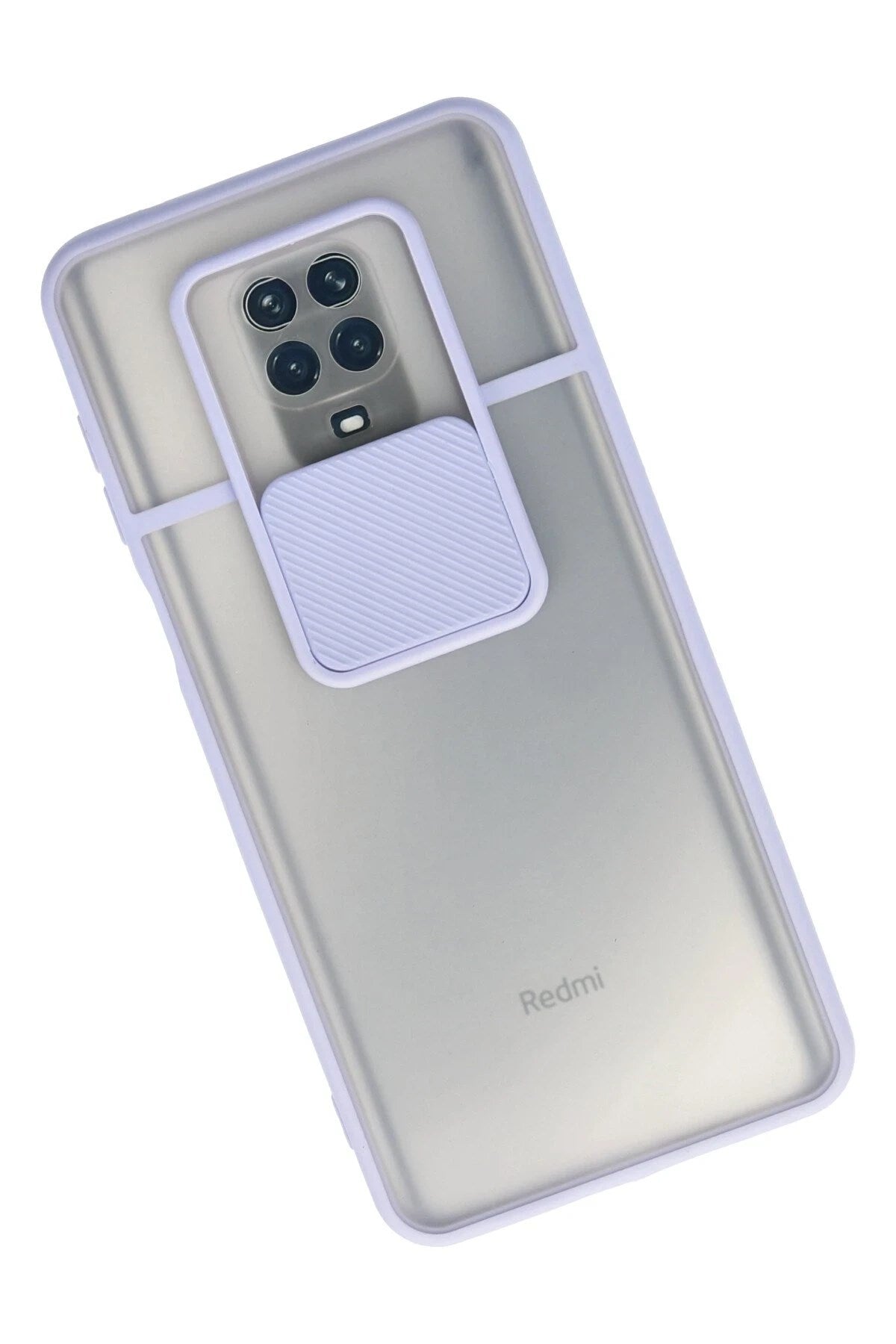 Mey İthalat® Redmi Note 9 Pro Kılıf Palm Buzlu Kamera Sürgülü Silikon - Lila