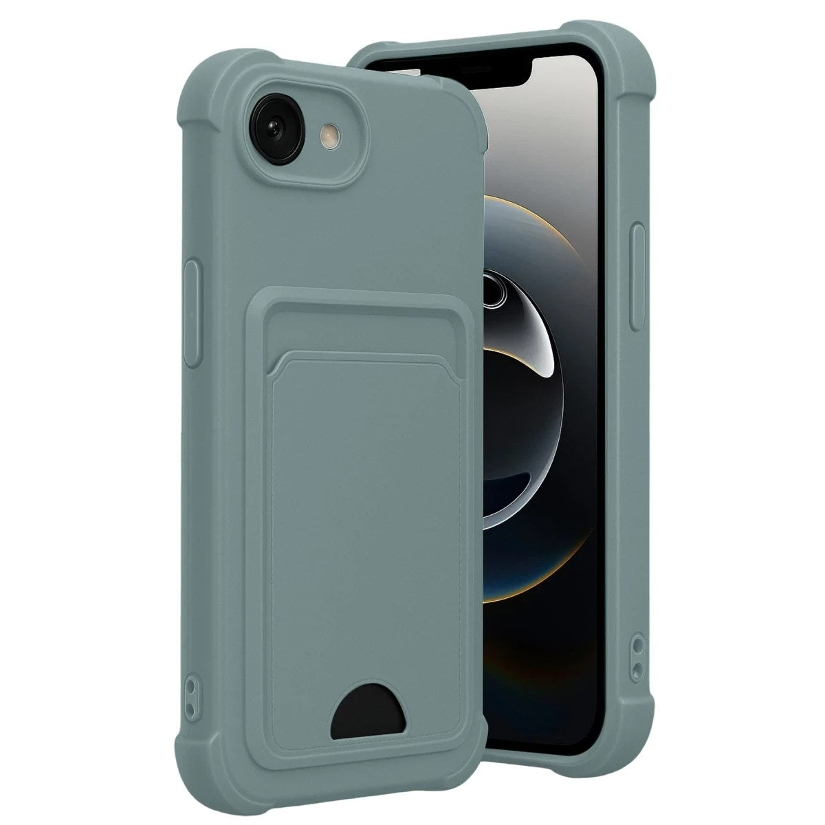 Mey İthalat® iPhone 16E Kelvin Kartvizitli Silikon - Açık Yeşil