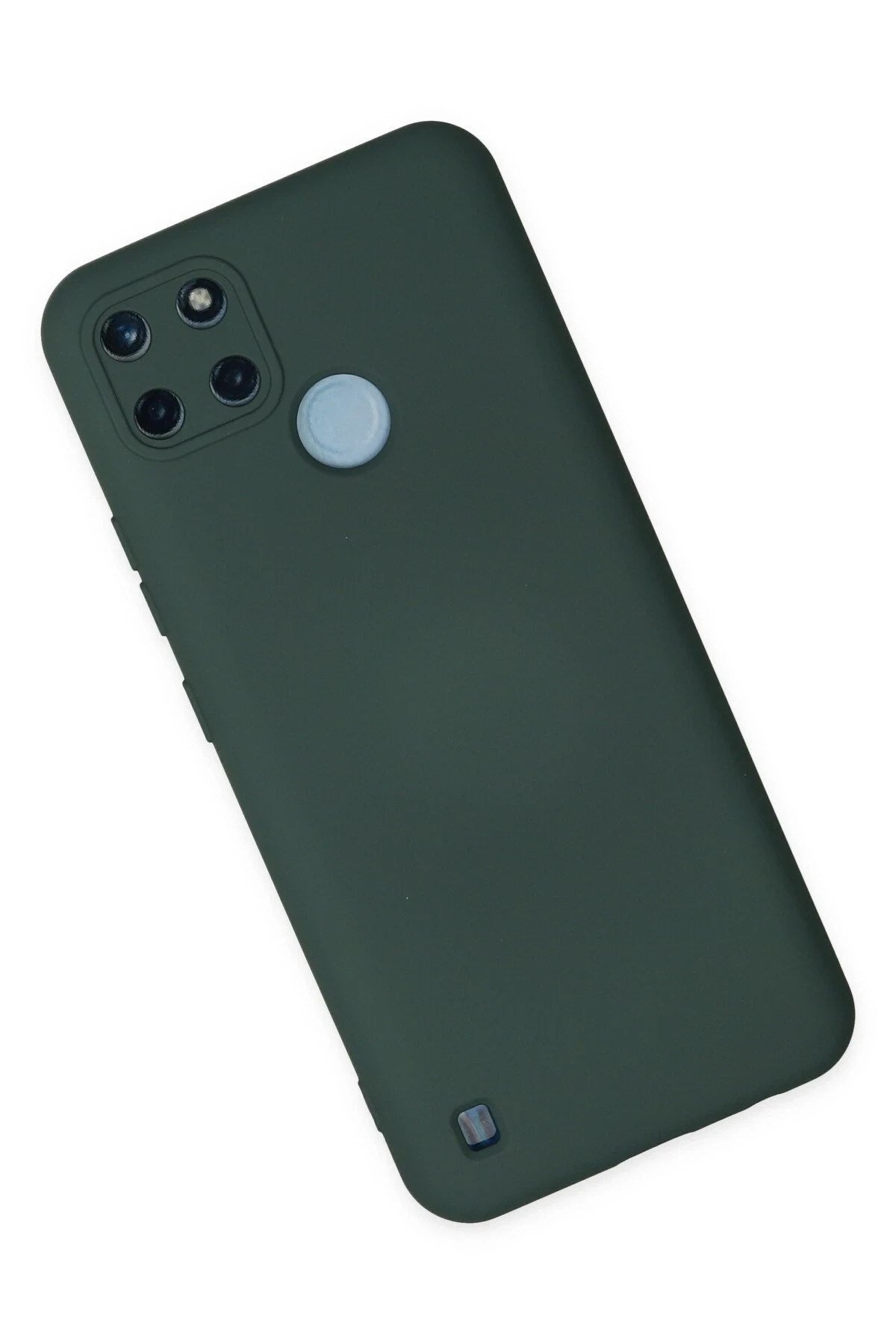 Mey İthalat® Realme C25Y Kılıf Nano içi Kadife Silikon - Koyu Yeşil