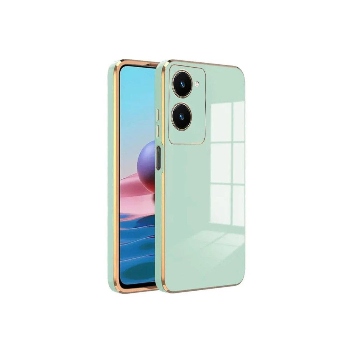 Mey İthalat® Vivo Y18 Kılıf Volet Silikon - Açık Yeşil