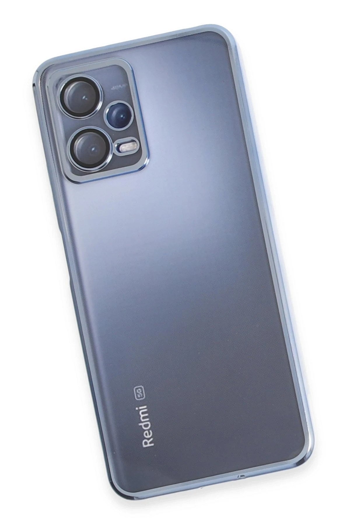 Mey İthalat® Redmi Note 12 5G Kılıf Lensli Silikon - Açık Mavi