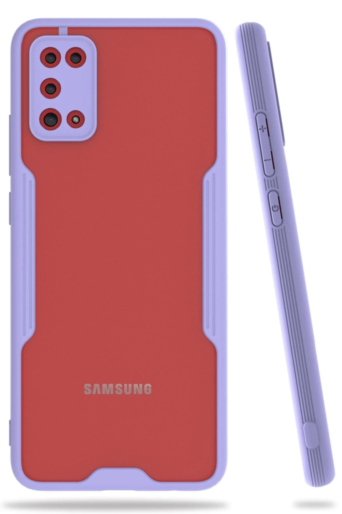 Mey İthalat® Samsung Galaxy A02S Kılıf Platin Silikon - Lila