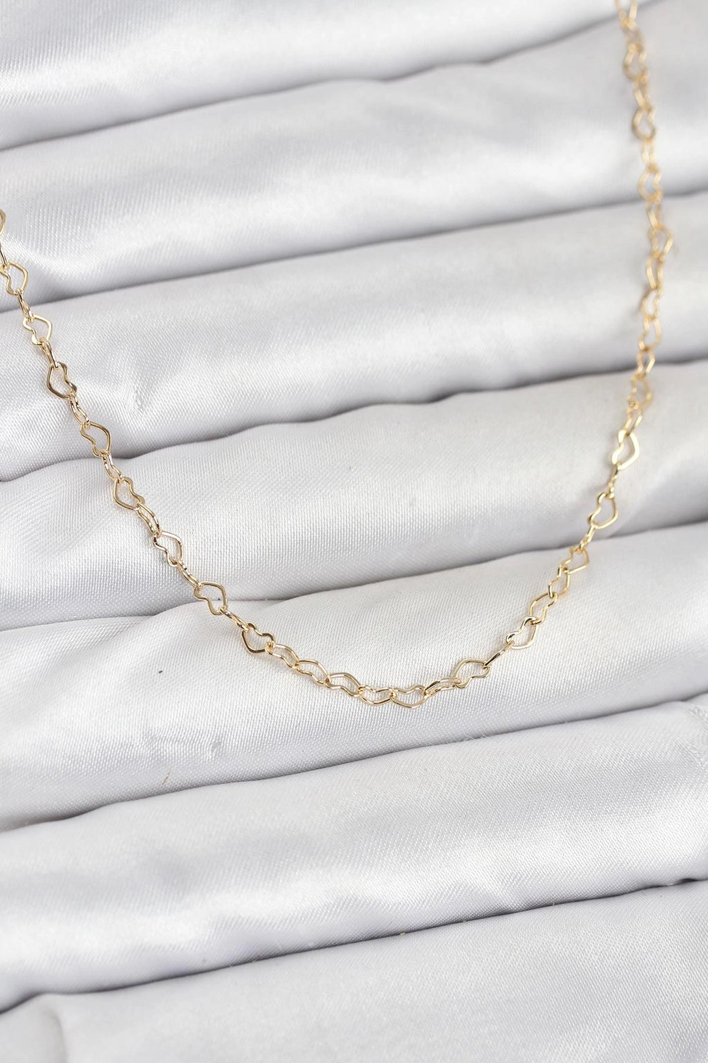 Mey İthalat® CM 14K Gold Renk Kalp Zincirli Kadın Kolye