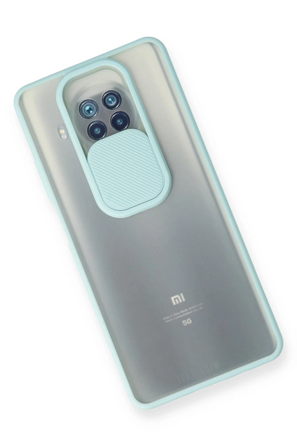 Mey İthalat® Mi 10T Lite Kılıf Palm Buzlu Kamera Sürgülü Silikon - Turkuaz