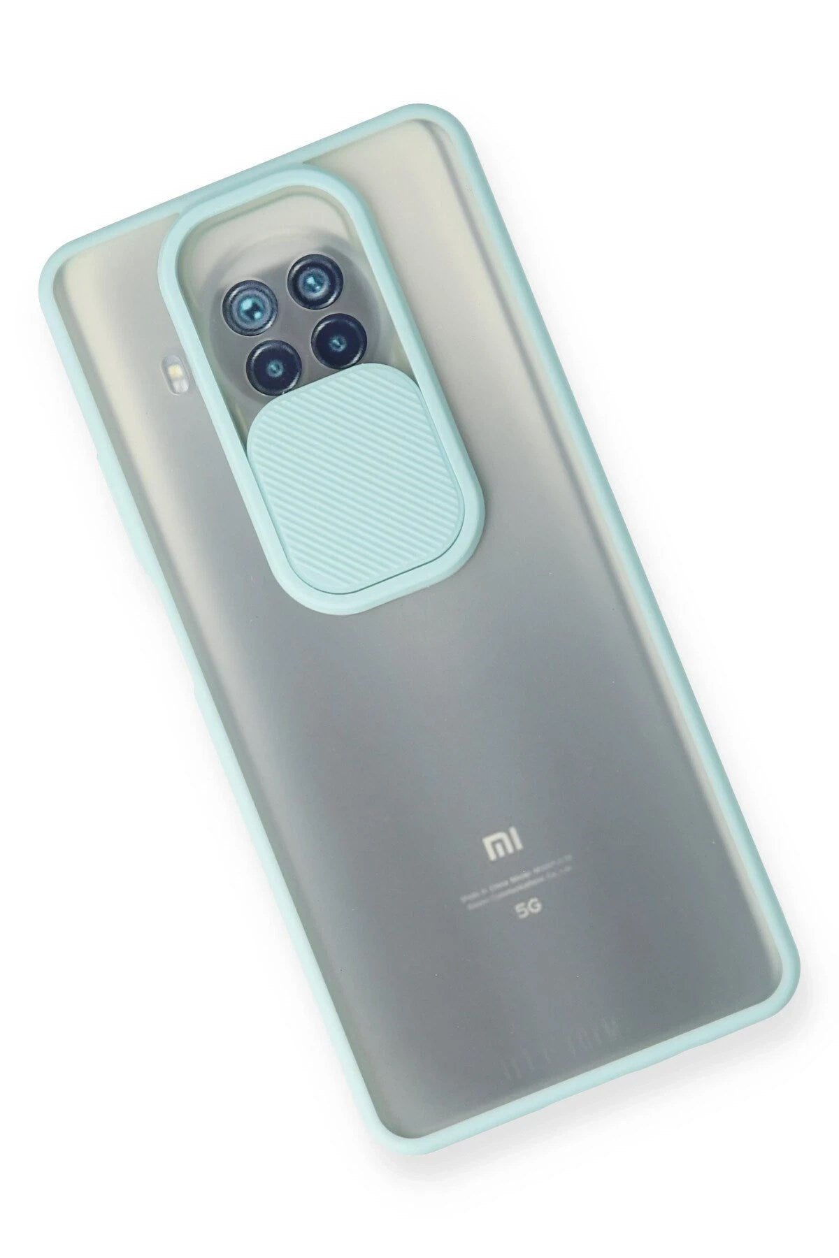 Mey İthalat® Mi 10T Lite Kılıf Palm Buzlu Kamera Sürgülü Silikon - Turkuaz