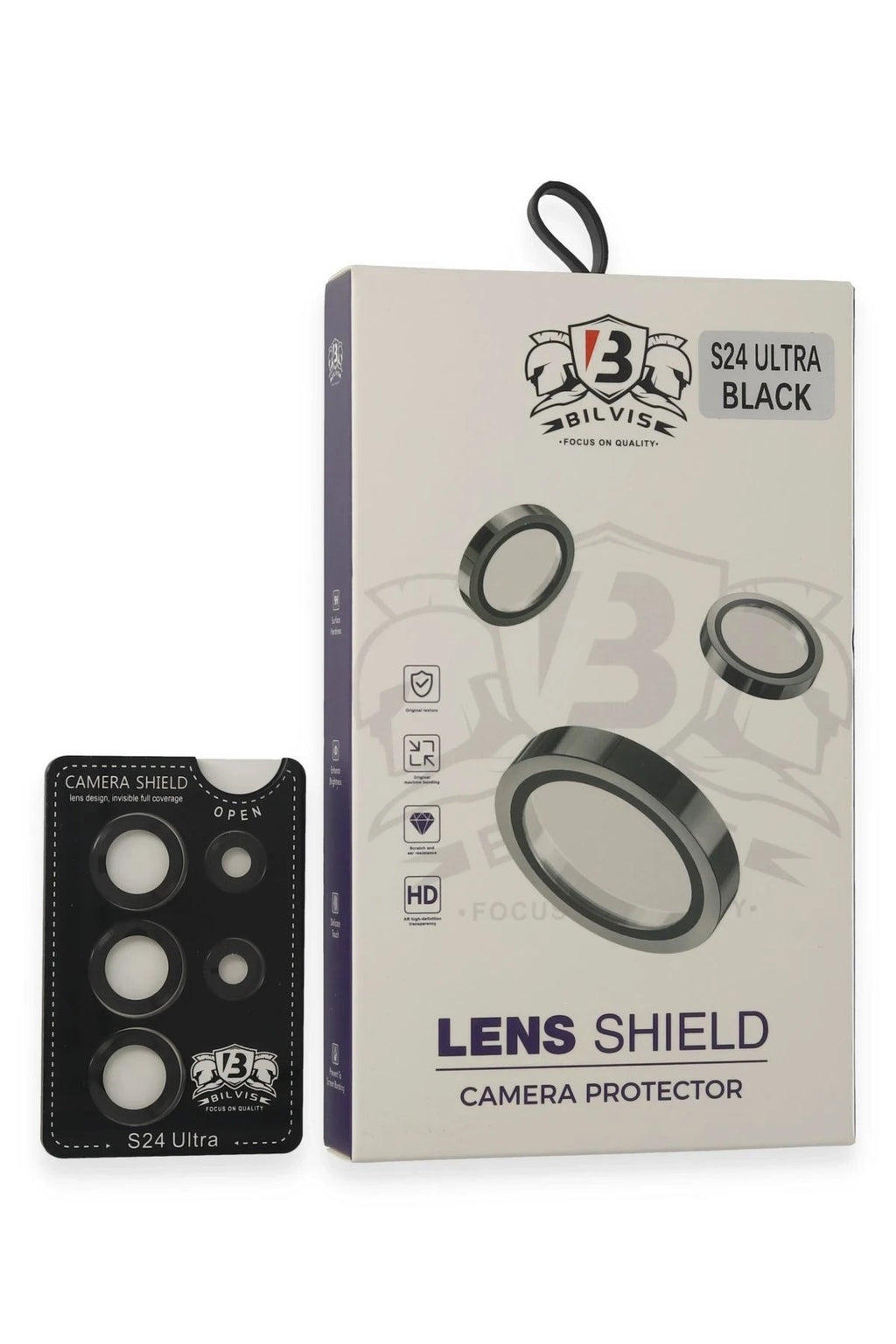 Mey İthalat® Samsung Galaxy S24 Ultra Bilvis Titan Kamera Lens - Siyah