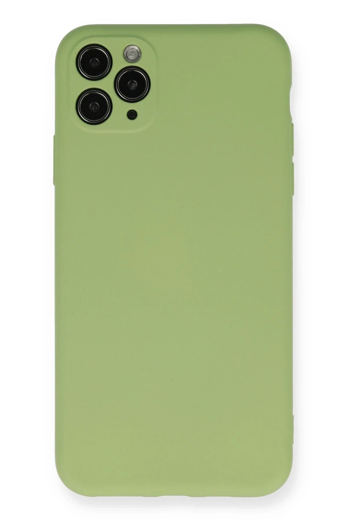 Mey İthalat® iPhone 11 Pro Max Kılıf Nano içi Kadife Silikon- Yeşil