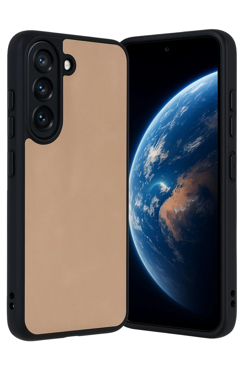 Mey İthalat® Samsung Galaxy A36 Kılıf Aras Deri Kapak - Pudra