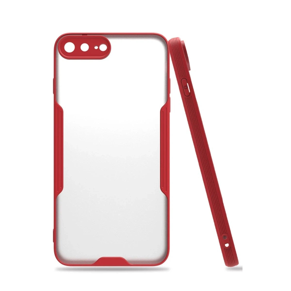 Mey İthalat® iPhone 7 Plus Kılıf Platin Silikon - Kırmızı