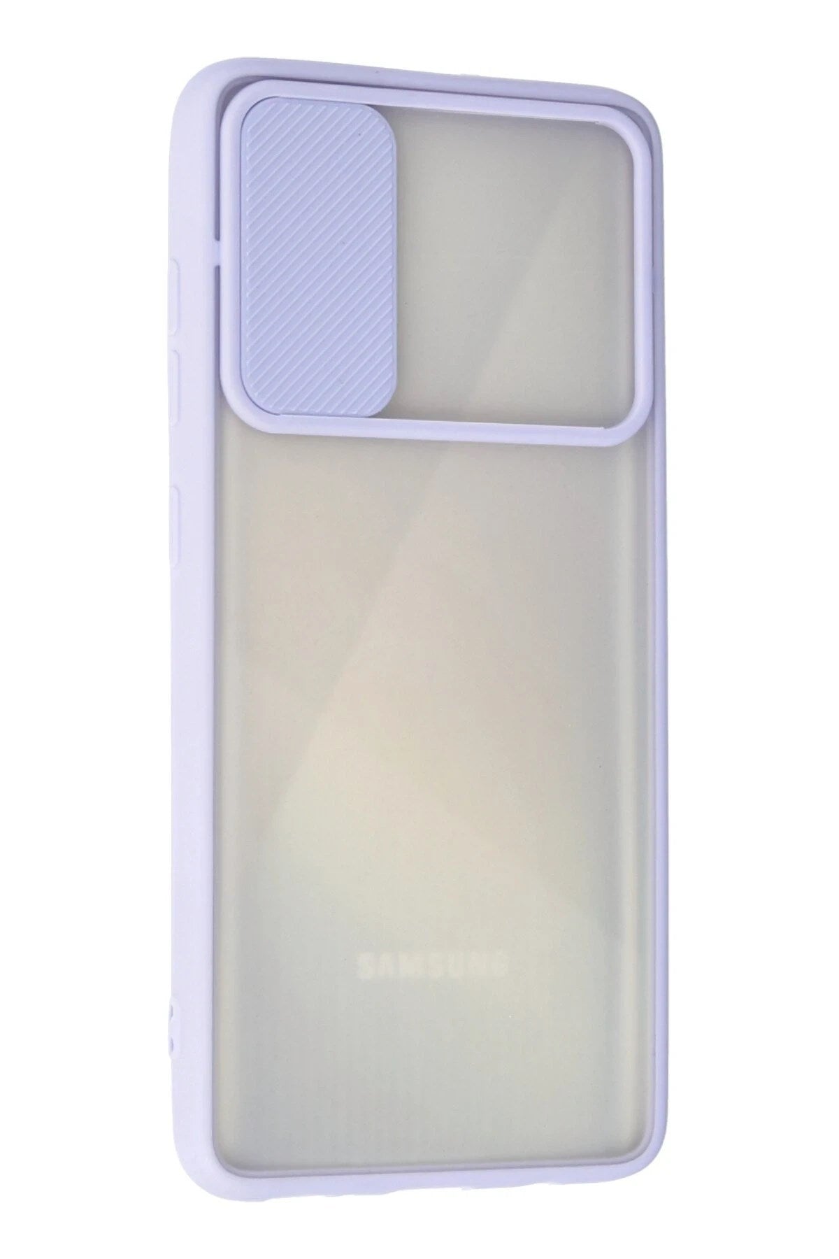 Mey İthalat® Samsung Galaxy A71 Kılıf Palm Buzlu Kamera Sürgülü Silikon - Lila
