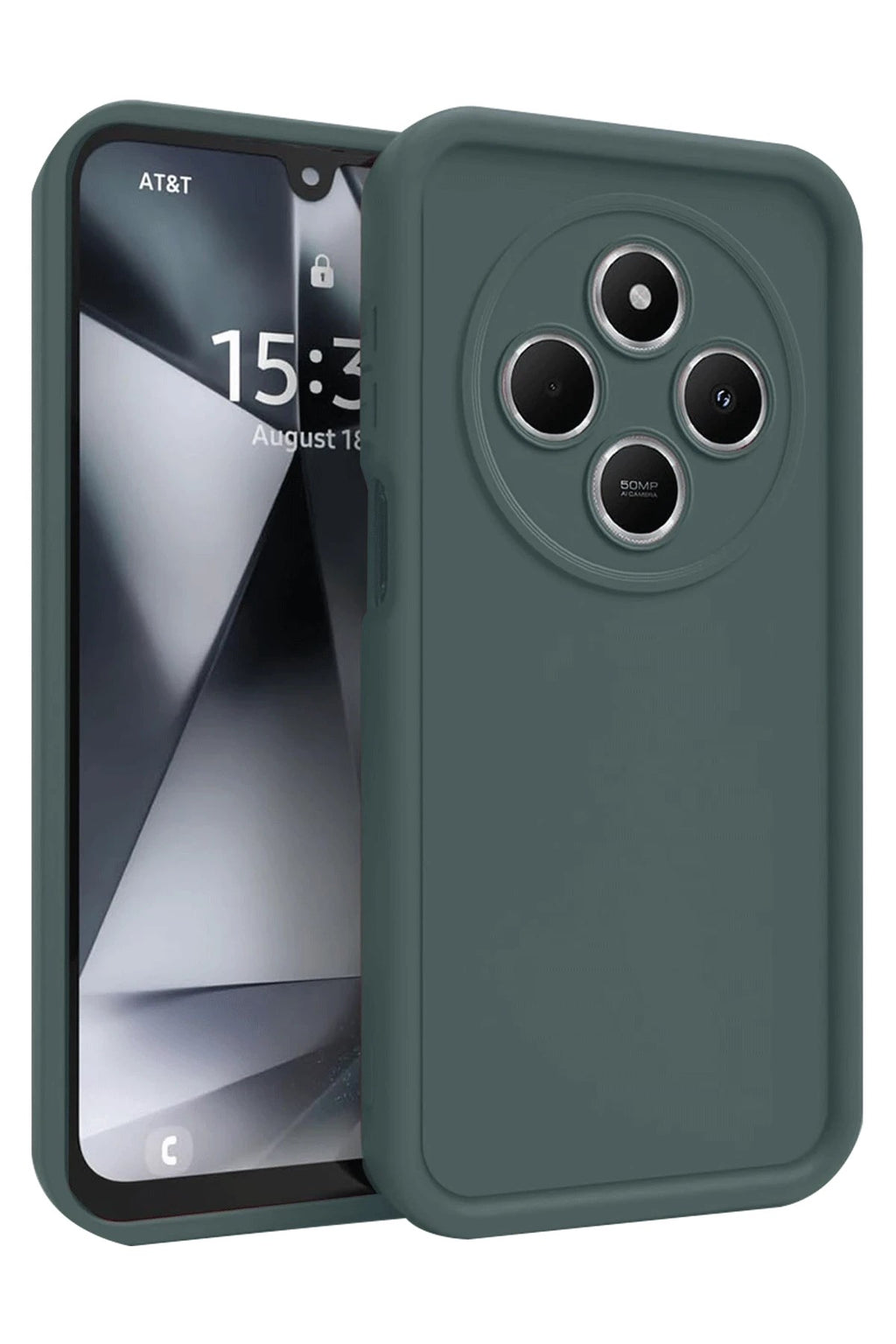 Mey İthalat® Redmi 14C Kılıf Viera Silikon - Koyu Yeşil