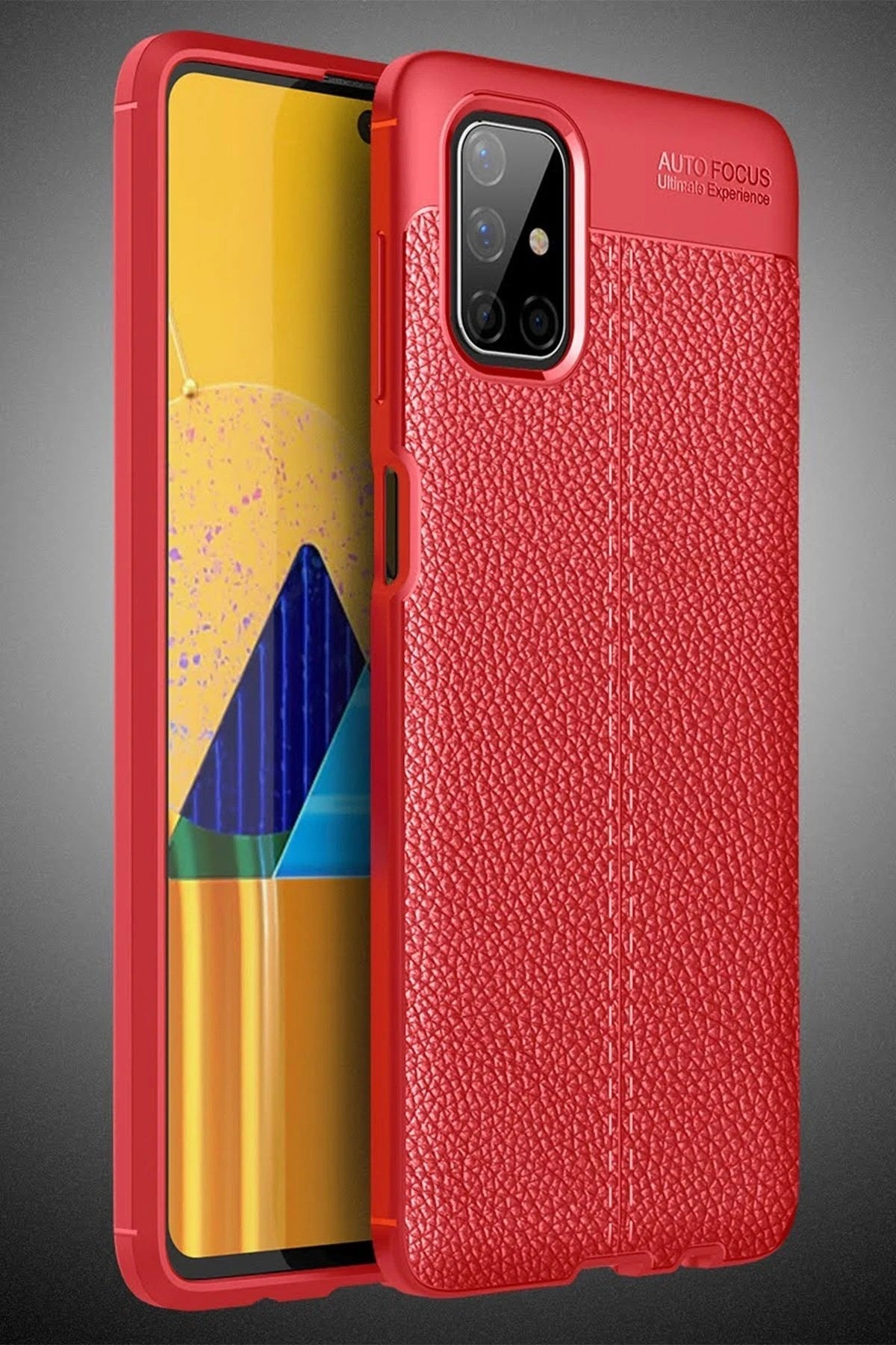 Mey İthalat® Samsung Galaxy M51 Kılıf Auto Focus Kapak - Kırmızı